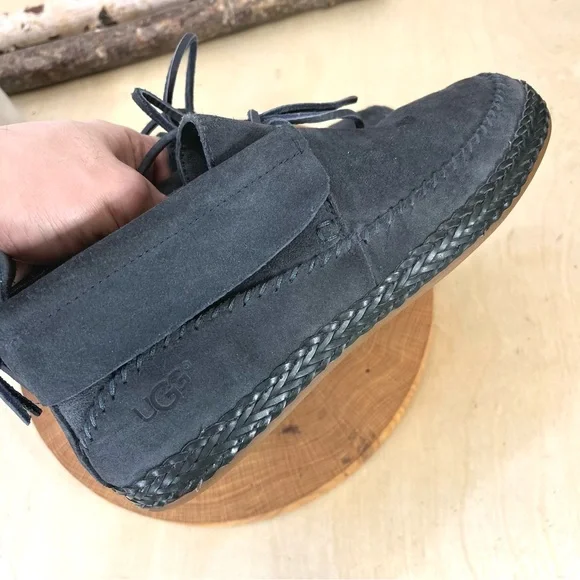 UGG | Black Suede Women's Woodlyn Moc Size 8 - Picture 12 of 16